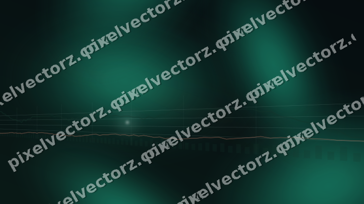 Glowing neon chart background in green and orange