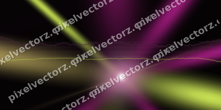 Glowing neon chart background in magenta and lime