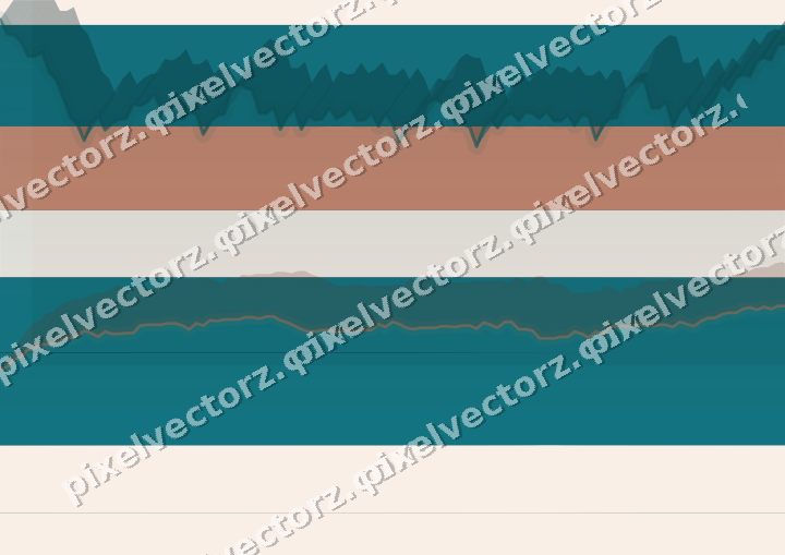 Glowing neon chart background in teal and orange