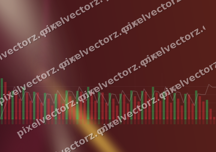 Glowing neon chart background in dark pink and amber