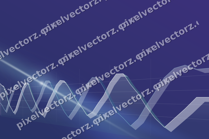 Glowing neon chart background in blue and cyan