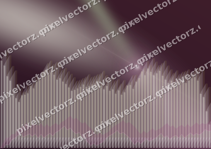 Glowing neon chart background in dark magenta and lime