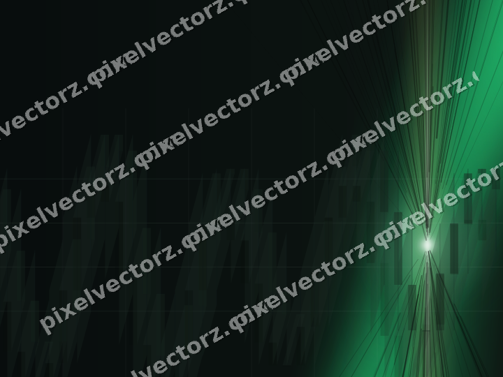 Glowing neon chart background in green and amber