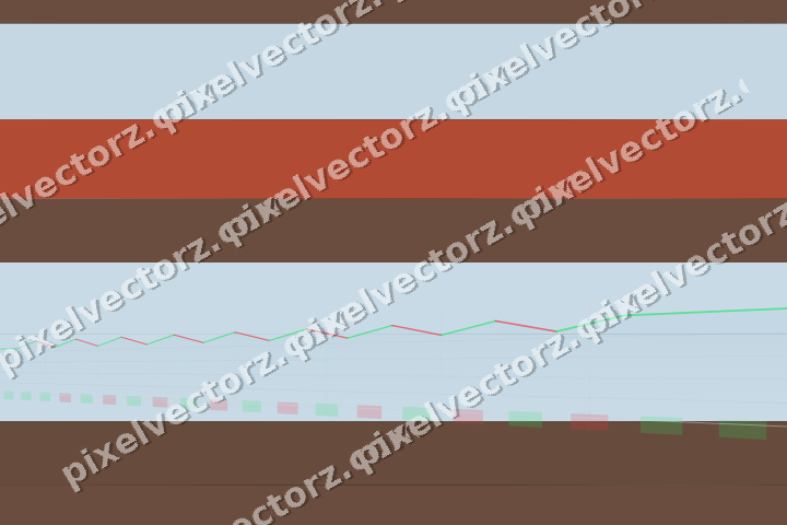Glowing neon chart background in cyan and red