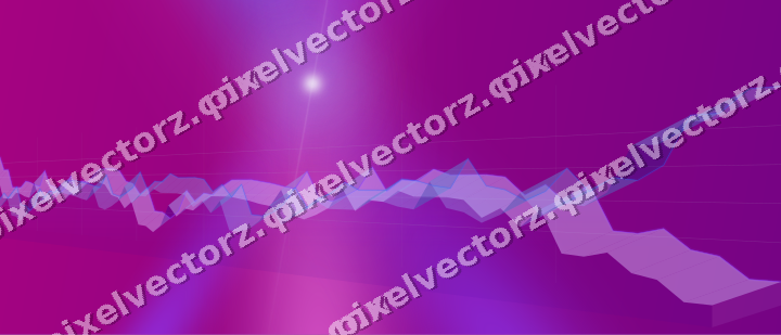 Glowing neon chart background in purple and blue