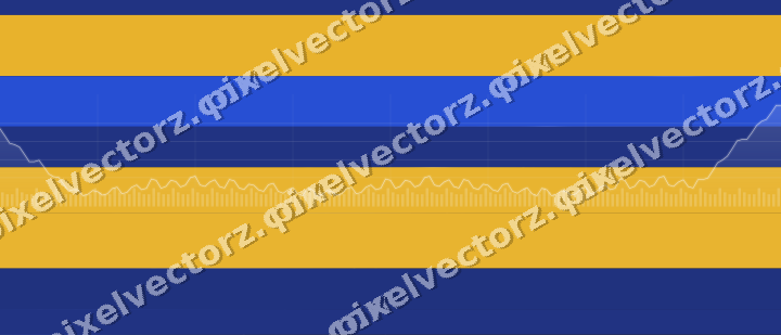 Glowing neon chart background in amber and blue