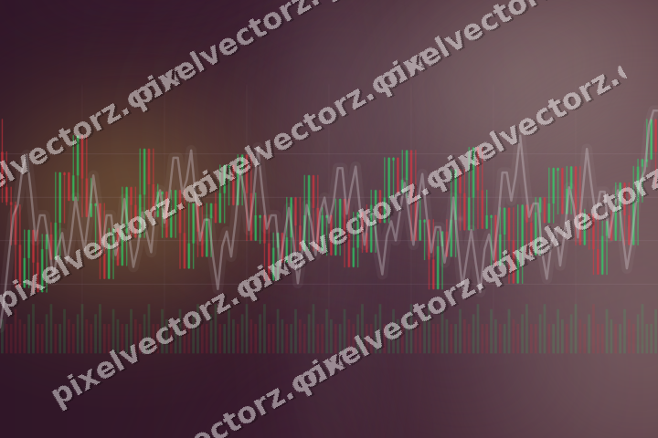 Glowing neon chart background in dark magenta and amber