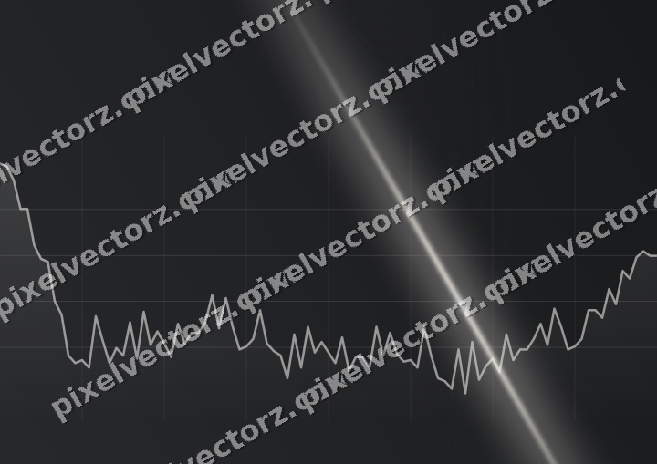 Glowing neon chart background in red and pale amber