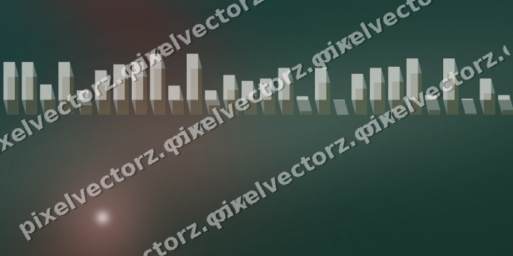 Glowing neon chart background in dark red and dark green