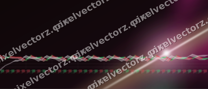 Glowing neon chart background in magenta and pink