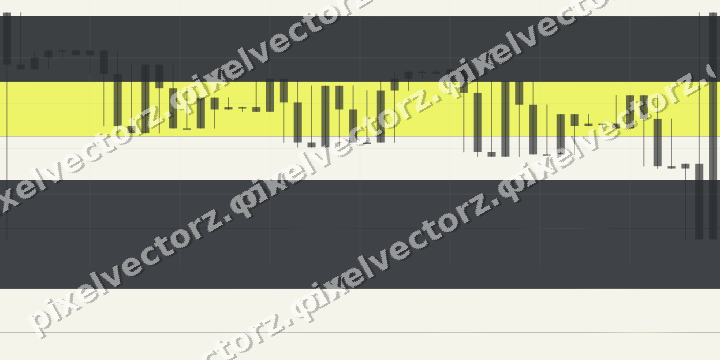 Glowing neon chart background in blue and yellow