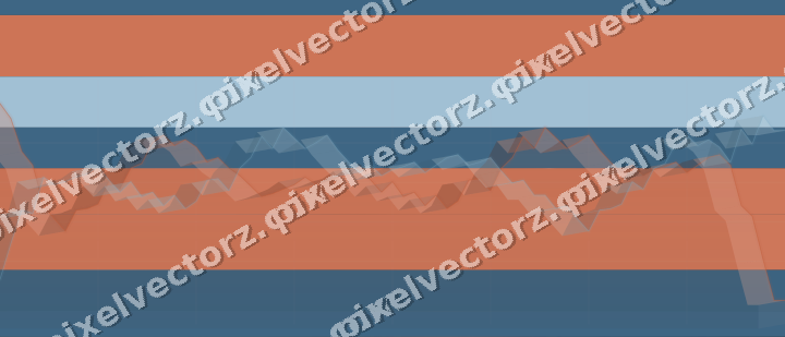 Glowing neon chart background in orange and cyan