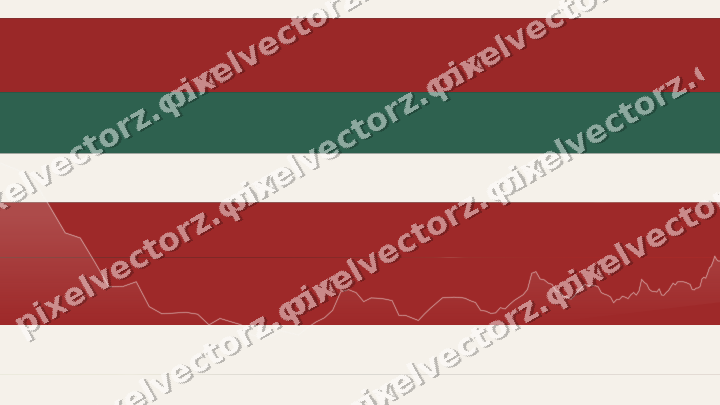 Glowing neon chart background in red and green