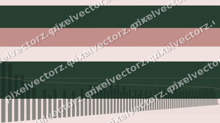 Soft pastel chart background in dark green and red