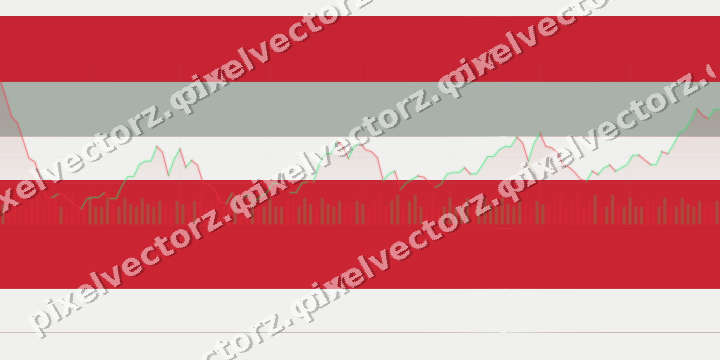Glowing neon chart background in red and pale lime