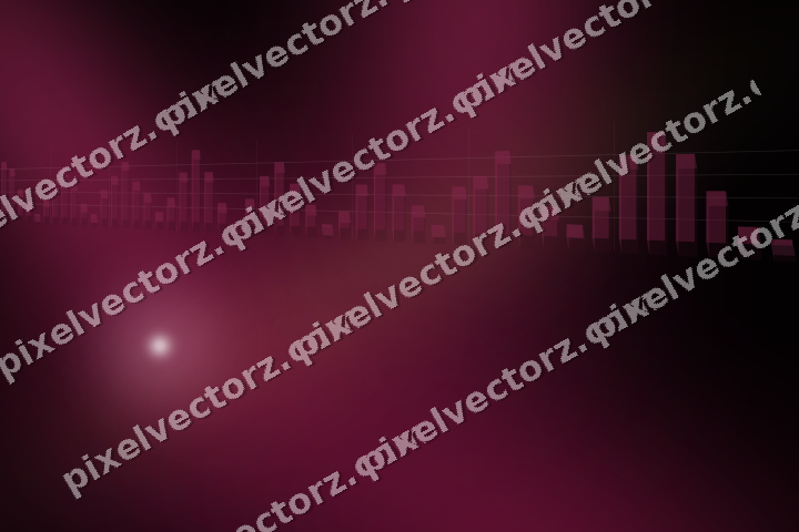 Glowing neon chart background in pink and yellow