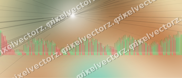 Soft pastel chart background in orange and teal