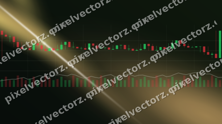 Glowing neon chart background in lime and yellow