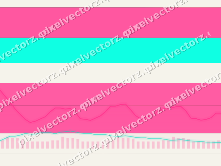 Glowing neon chart background in pink and orange