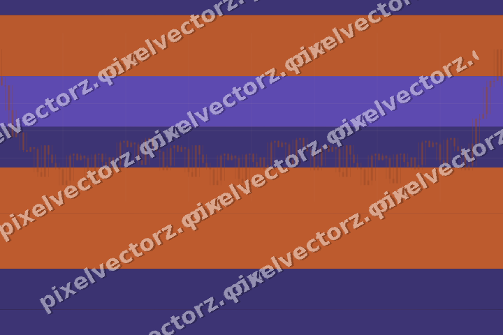 Glowing neon chart background in orange and blue