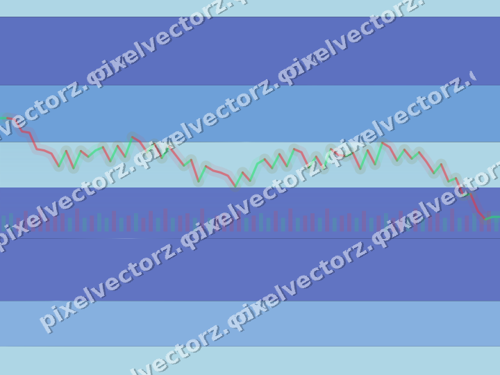 Glowing neon chart background in blue and cyan