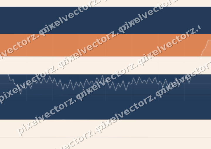 Glowing neon chart background in blue and orange