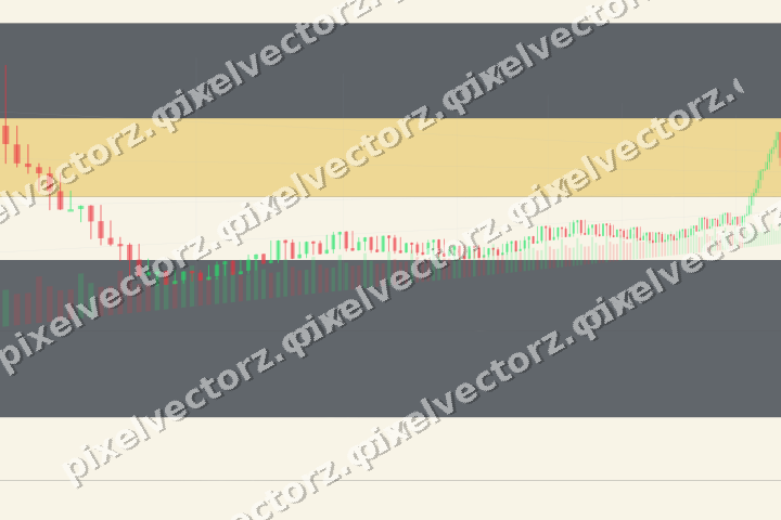Glowing neon chart background in amber and grey