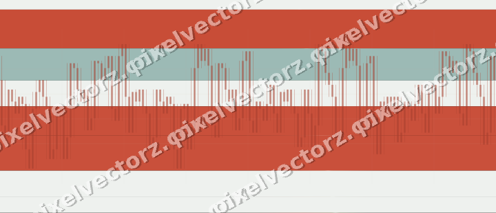 Glowing neon chart background in red and orange