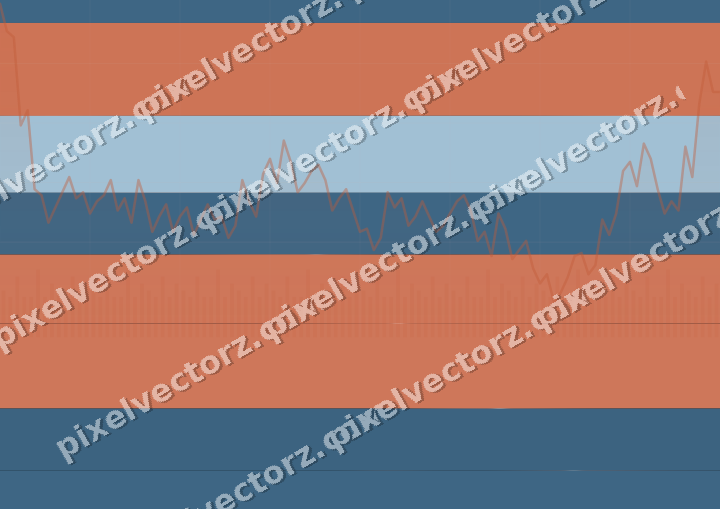 Glowing neon chart background in orange and cyan