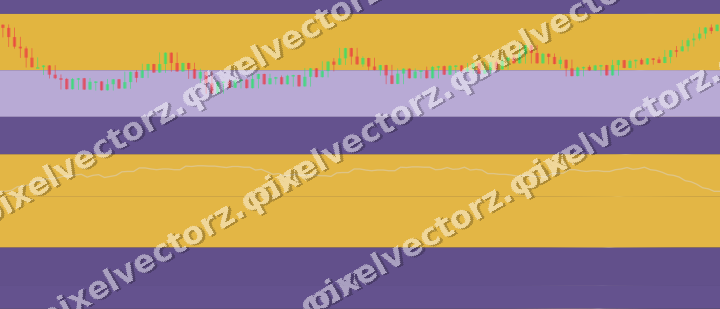 Glowing neon chart background in amber and purple