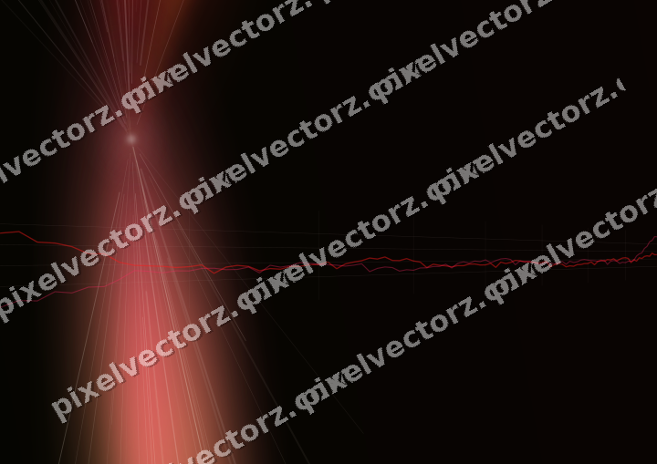 Glowing neon chart background in red and orange