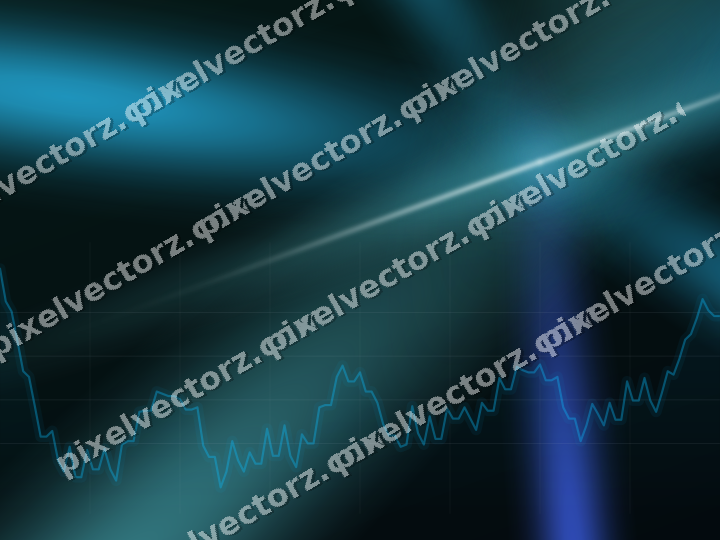 Glowing neon chart background in cyan and teal