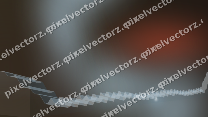 Glowing neon chart background in cyan and red
