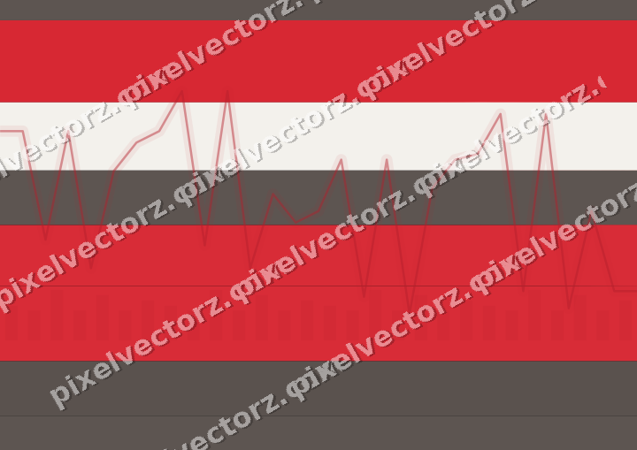 Glowing neon chart background in red and amber