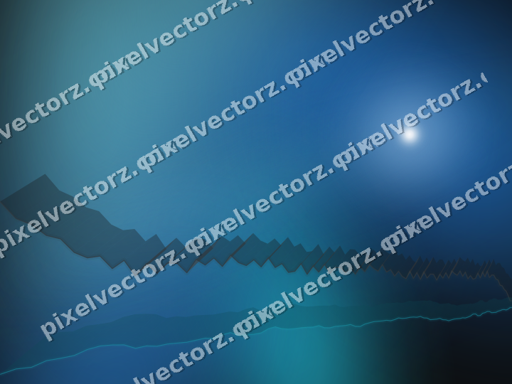 Glowing neon chart background in blue and teal