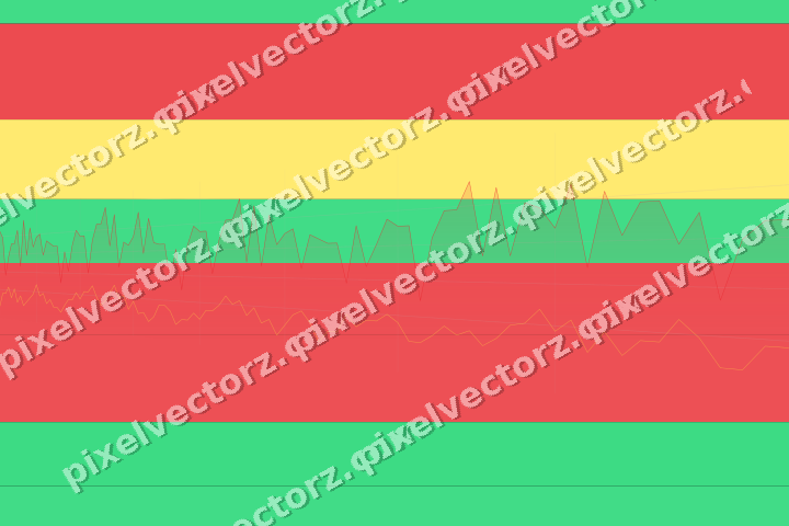 Glowing neon chart background in red and orange