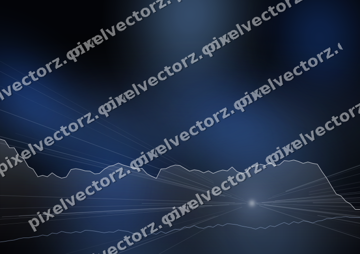 Glowing neon chart background in blue