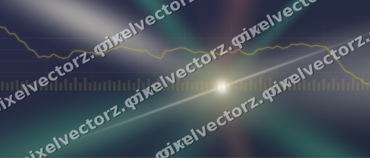 Glowing neon chart background in amber and green