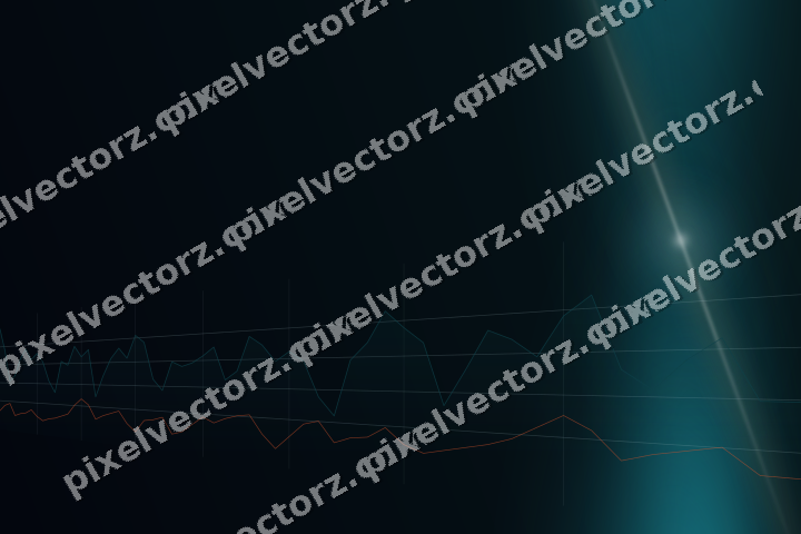 Glowing neon chart background in teal and orange
