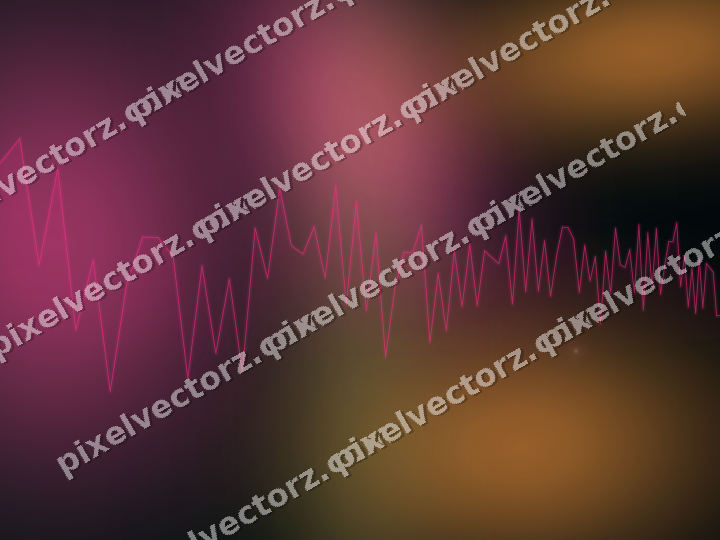 Glowing neon chart background in pink and orange