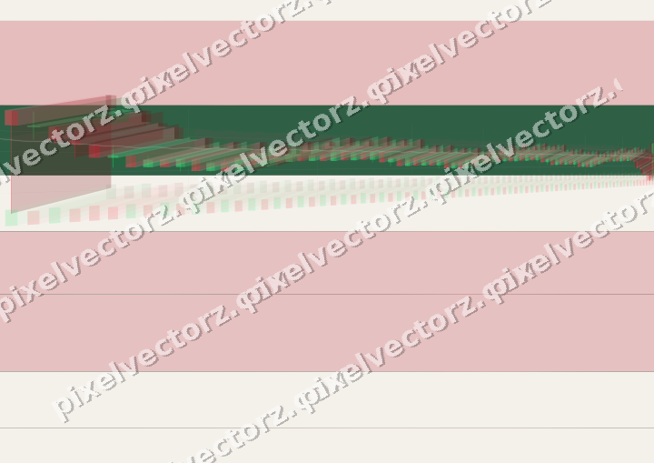 Glowing neon chart background in red and green