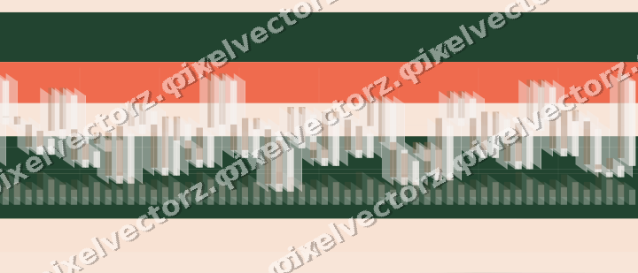 Soft pastel chart background in dark green and red