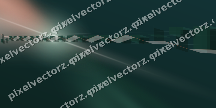 Glowing neon chart background in dark green and orange