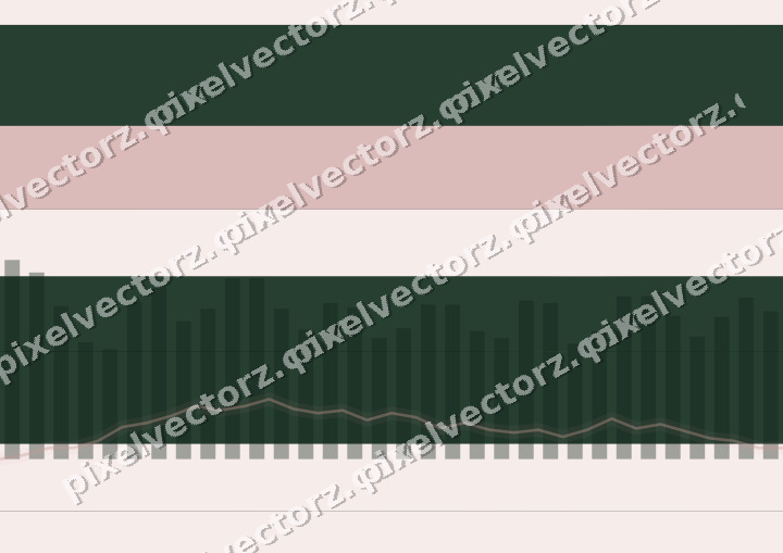 Glowing neon chart background in dark green and red