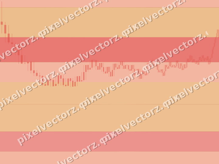 Glowing neon chart background in red and orange