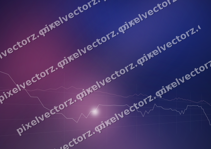 Glowing neon chart background in pink and blue