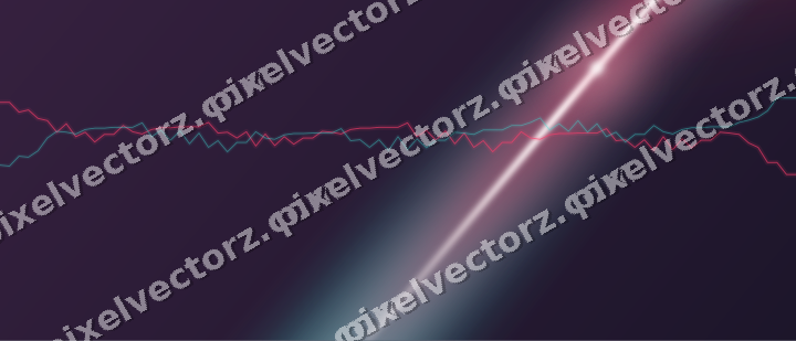 Glowing neon chart background in pink and amber
