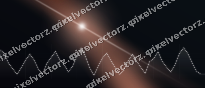 Glowing neon chart background in orange and cyan