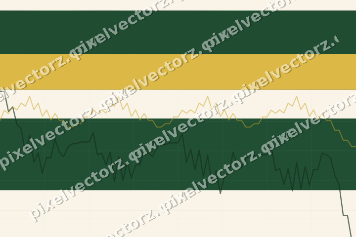 Glowing neon chart background in green and amber