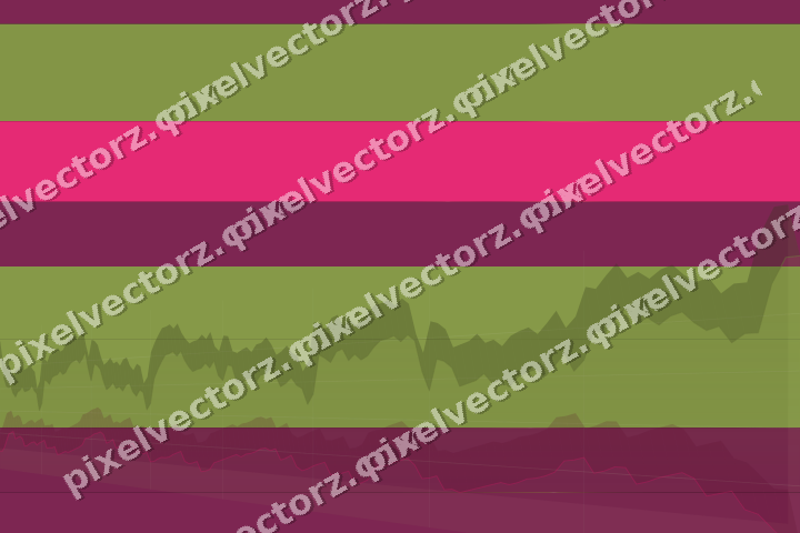 Glowing neon chart background in lime and pink